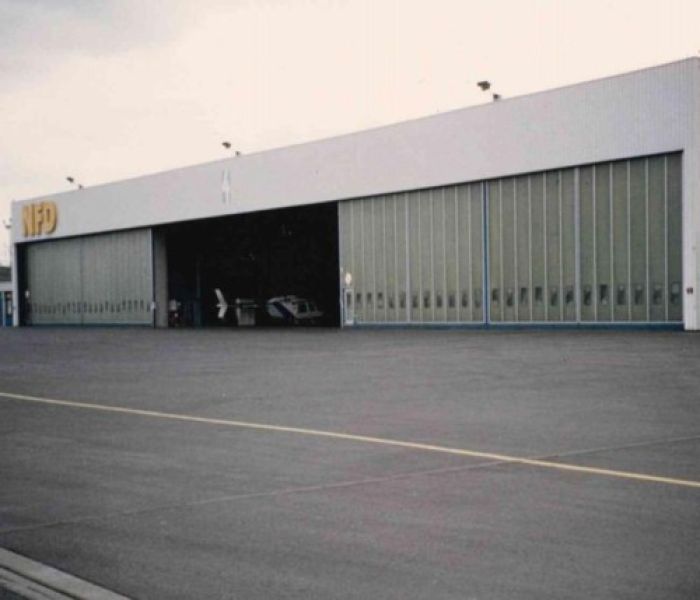 Das Butzbach Hangartor damals vor 40 Jahren. (Foto: Butzbach GmbH Industrietore)